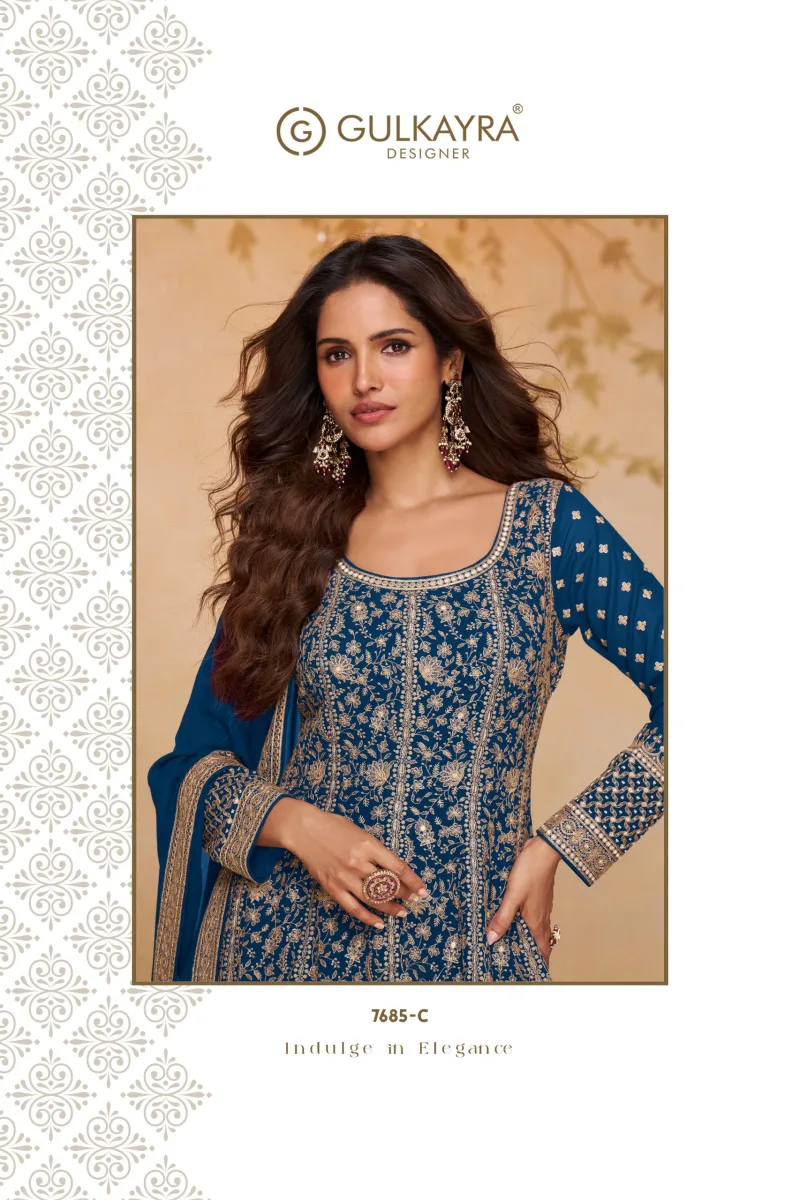 Libaas By Gulkayra Real Georgette Embroidery Gown With Dupatta